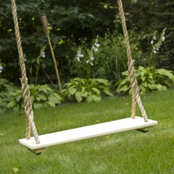 hanging little tikes swing from tree