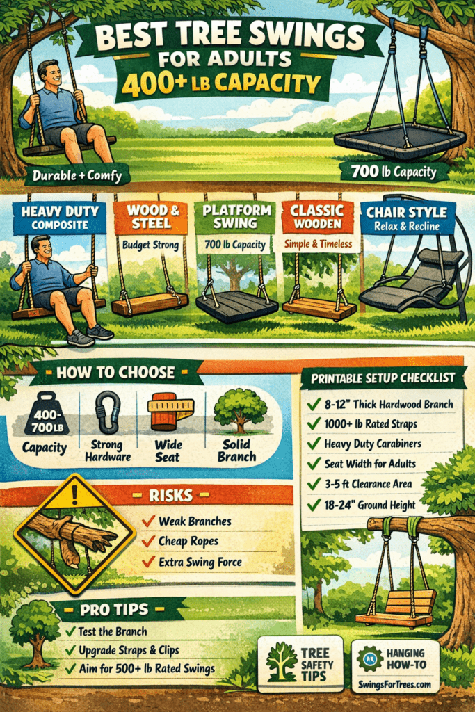 Infographic - Best Tree Swings for Adults (400+ lb Capacity)