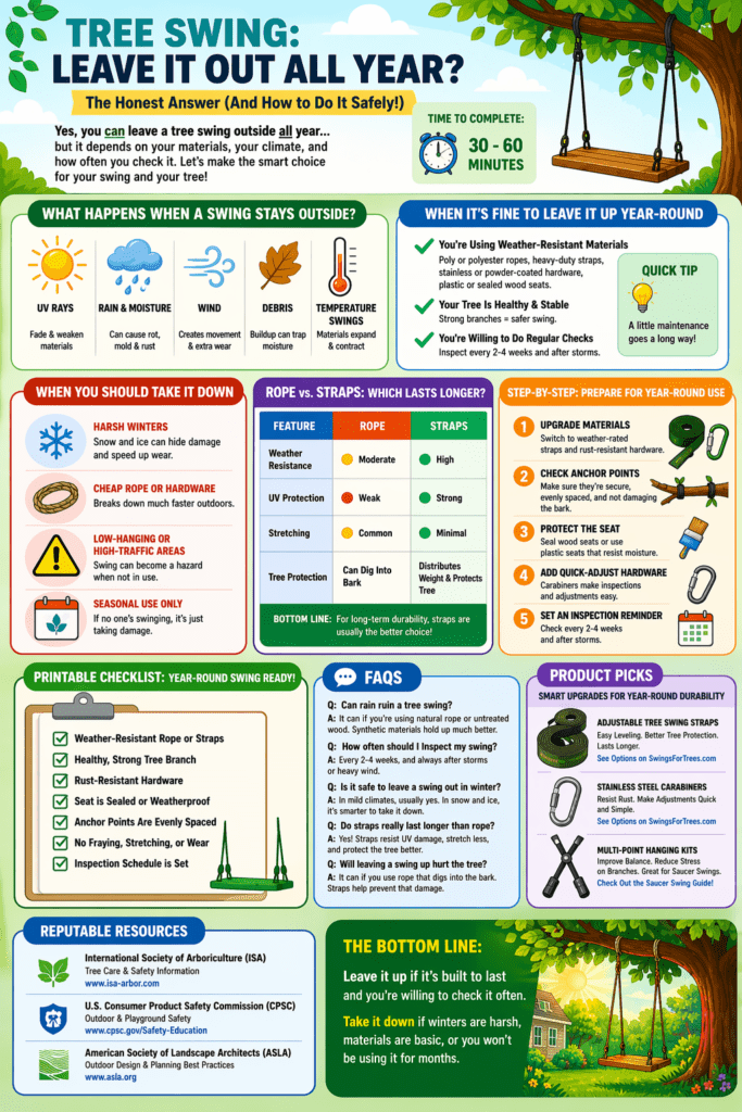 Infographic - Can You Leave a Tree Swing Outside All Year Round?