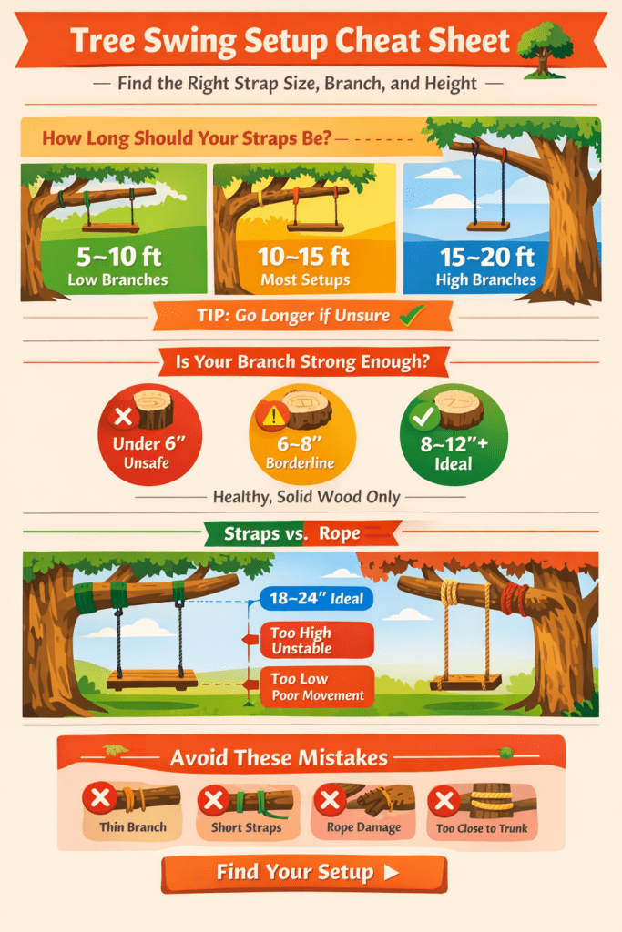Infographic - Tree Swing Setup Cheat Sheet