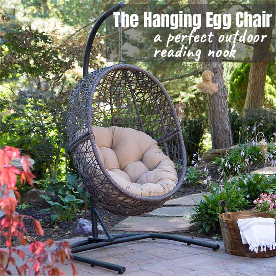 Indoor/Outdoor Hanging Egg Chair with Stand