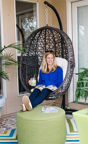 Wicker Hanging Egg Chair for Reading and Relaxing on the Patio