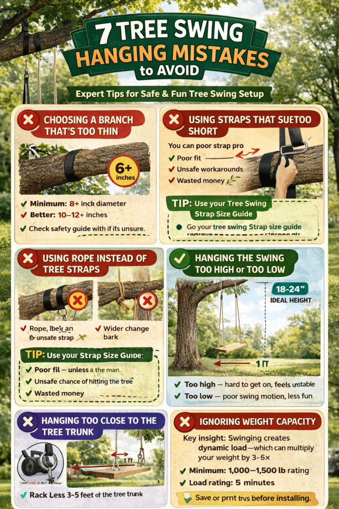 Infographic - 7 Tree Swing Hanging Mistakes to Avoid