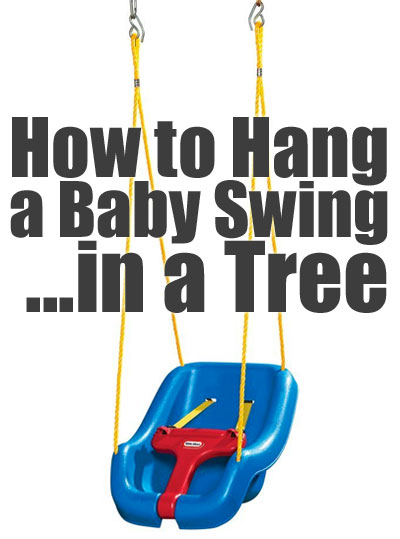 baby swing hanging from door