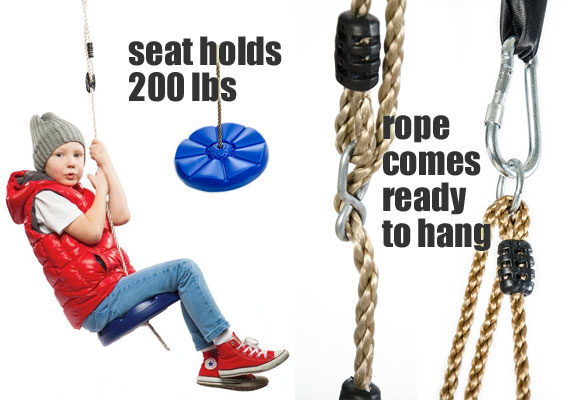 How to Make a Rope Swing: Easy Swing Kit Supports 200 lbs and Comes Already Assembled and Ready to Hang