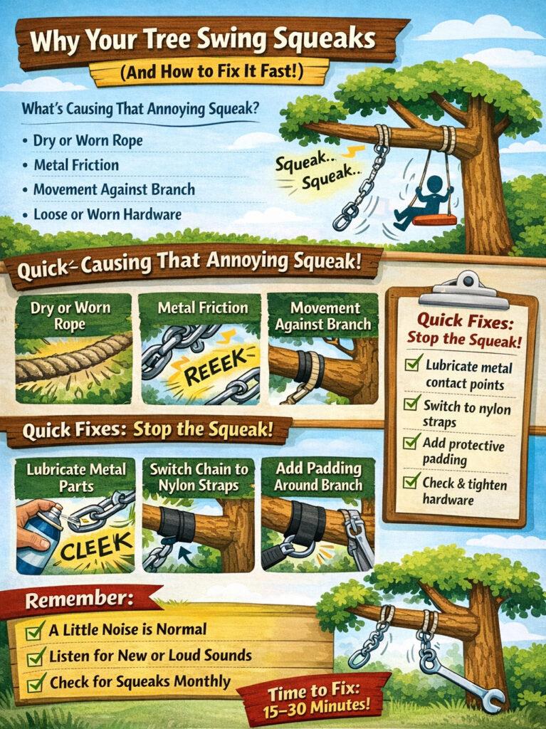 Infographic - Why Your Tree Swing Squeaks - and How to Fix It
