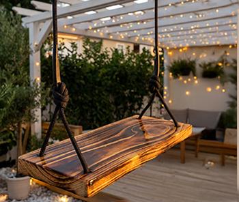 Wooden Seat Swing